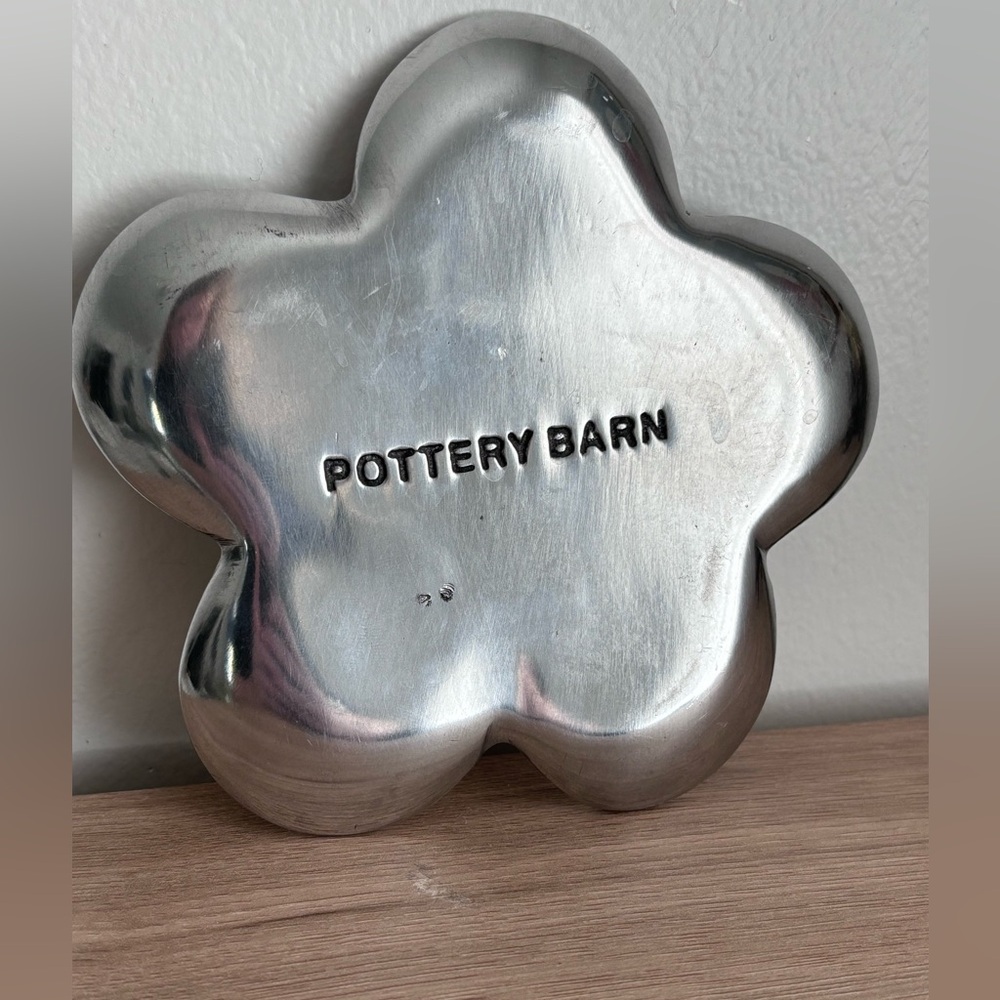 Pottery Barn Silver Metal Trinket Dish
